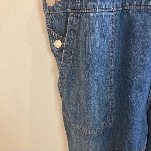 GAP Sz S Patch Pockets Mid Wash Adjustable Straps  Overalls - Picture 6 of 13